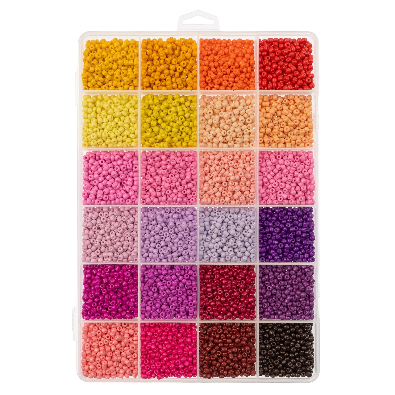John Bead 12500pcs Assorted 24 Colors Glass Seed Beads 8/0 Jewelry Making Bead Box